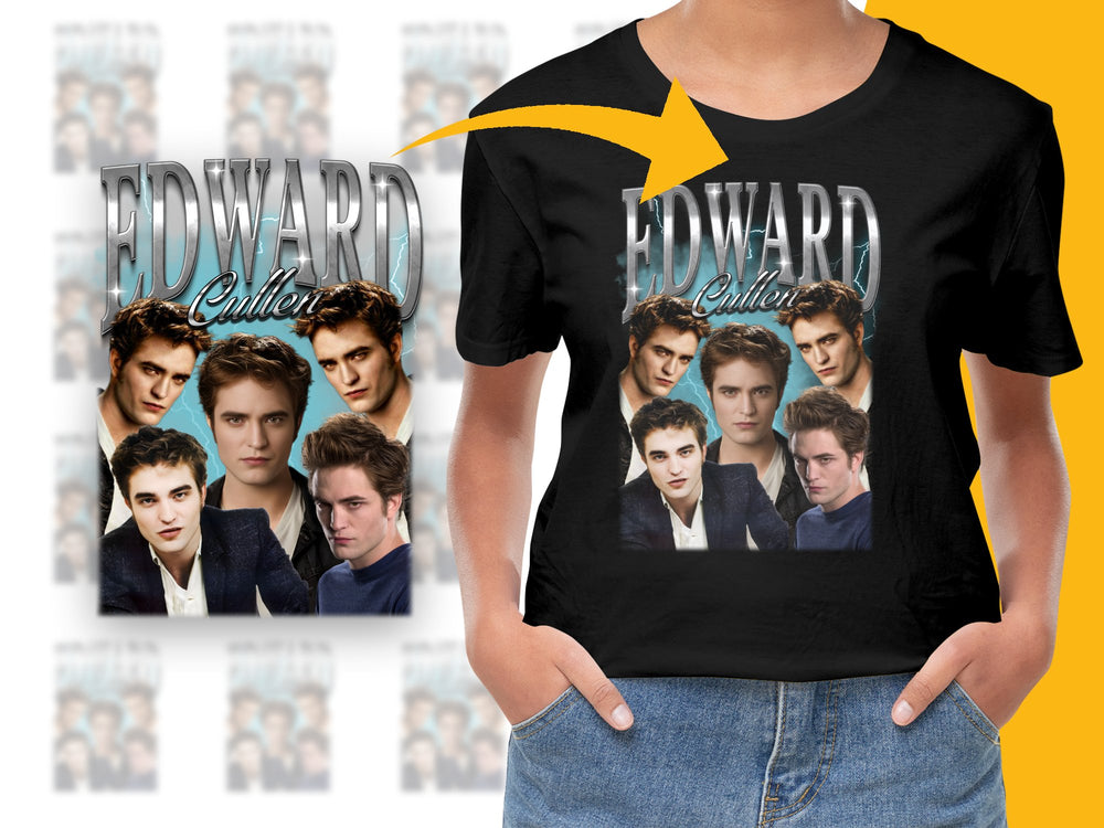 Edward Cullen Twilight Saga Graphic T-Shirt, Vampire Movie Fan Tee, Unique Gift for Teens