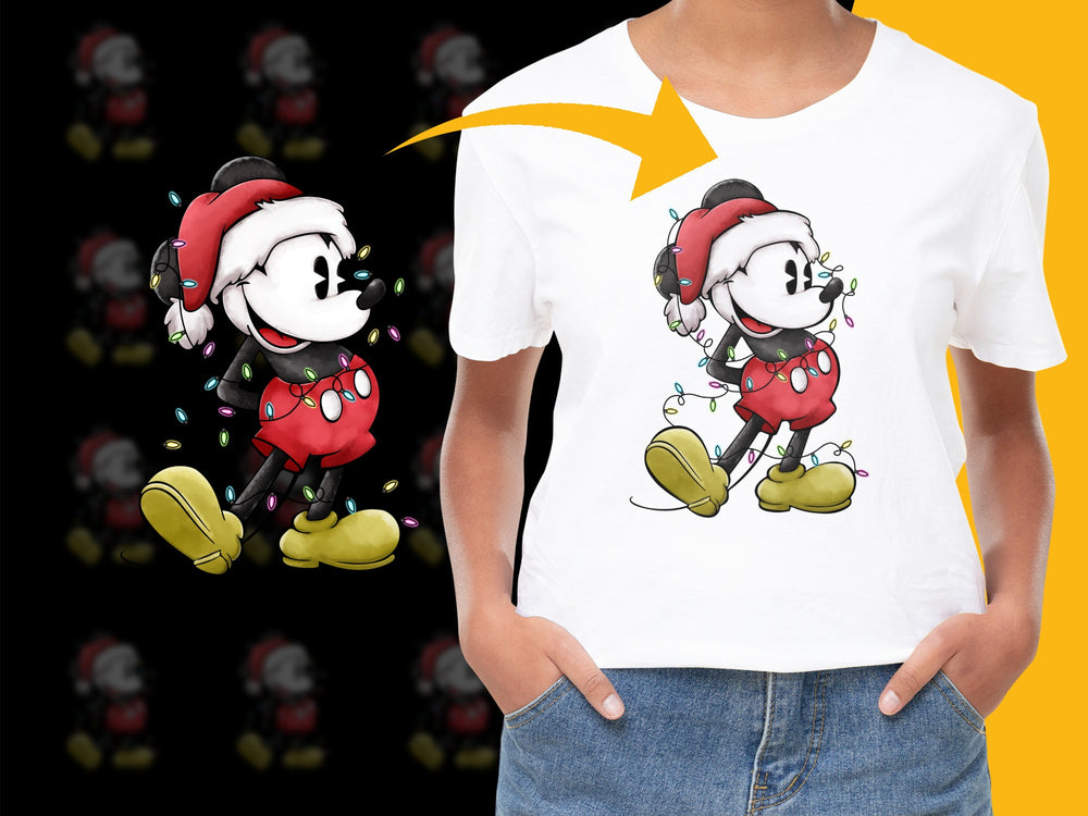 Cartoon Mouse DJ T-Shirt, Funny Character With Headphones, Youthful Casual Style Tee, Vibrant Graphic Shirt
