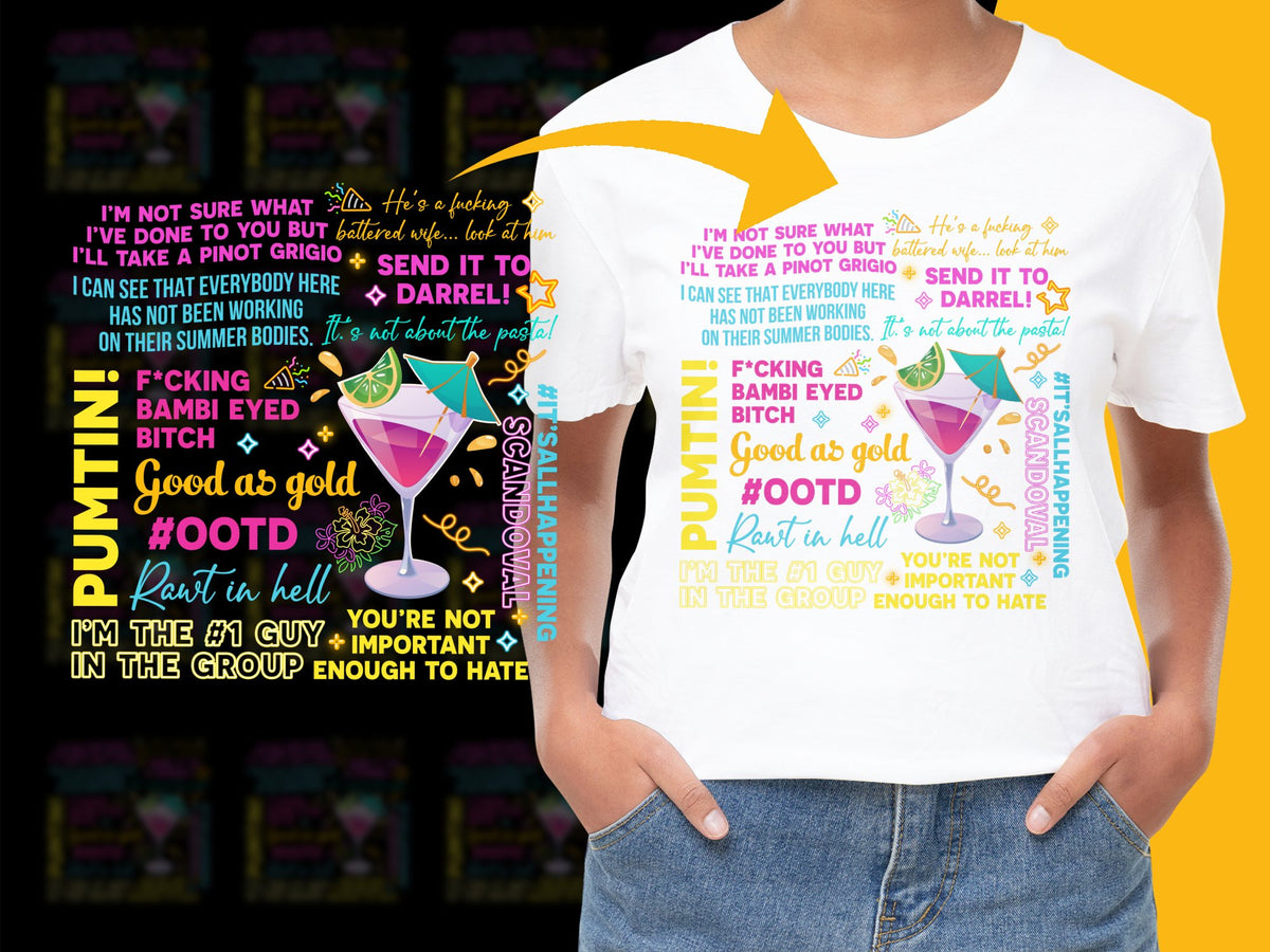 Colorful Typography Graphic T-Shirt, Bold Statement Fashion Tee, Unisex Streetwear Top