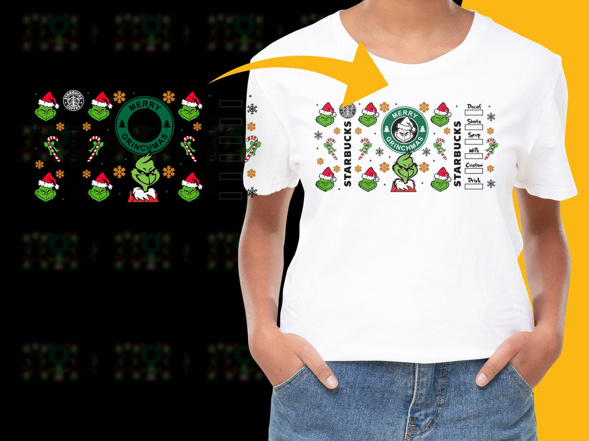Women's Christmas T-Shirt, Festive Holiday Graphic Tee, Casual White Starbucks Shirt, Winter Fashion Top