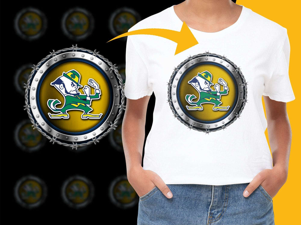 Fighting Irish Leprechaun Graphic T-Shirt, Vintage Style College Emblem, Unisex Casual Tee, St. Patrick's Day Fashion