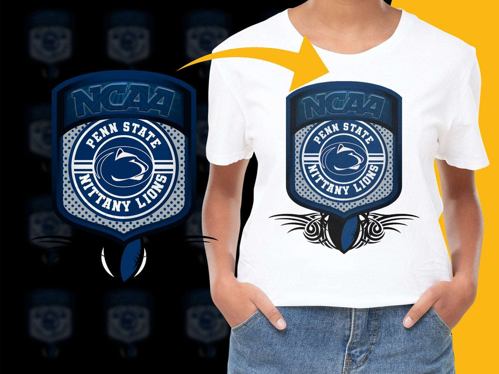 Penn State Nittany Lions NCAA Logo T-Shirt, Blue College Sports Fan Apparel, Unisex Graphic Tee