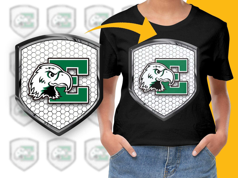Boys' Custom School Spirit T-Shirt, Eagle Mascot Graphic Tee, Personalized Sports Shirt, Youth Sizes Available