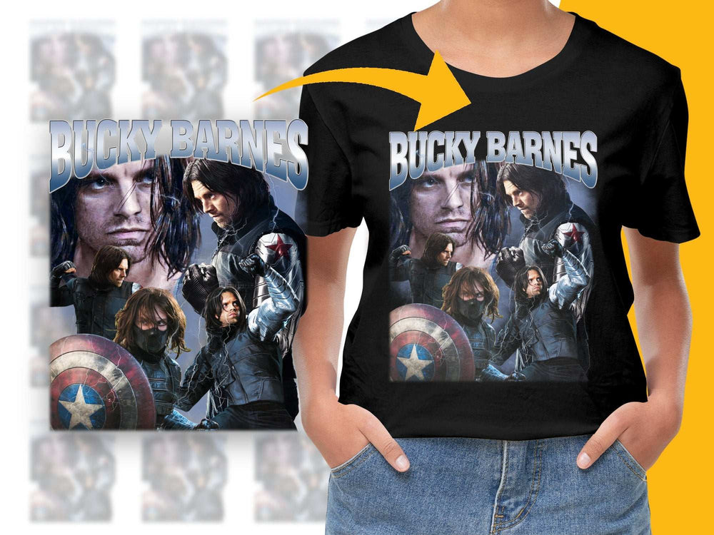 Bucky Barnes T-Shirt, Marvel Superhero Graphic Tee, Movie Fan Gift, Captain America, Unisex Clothing