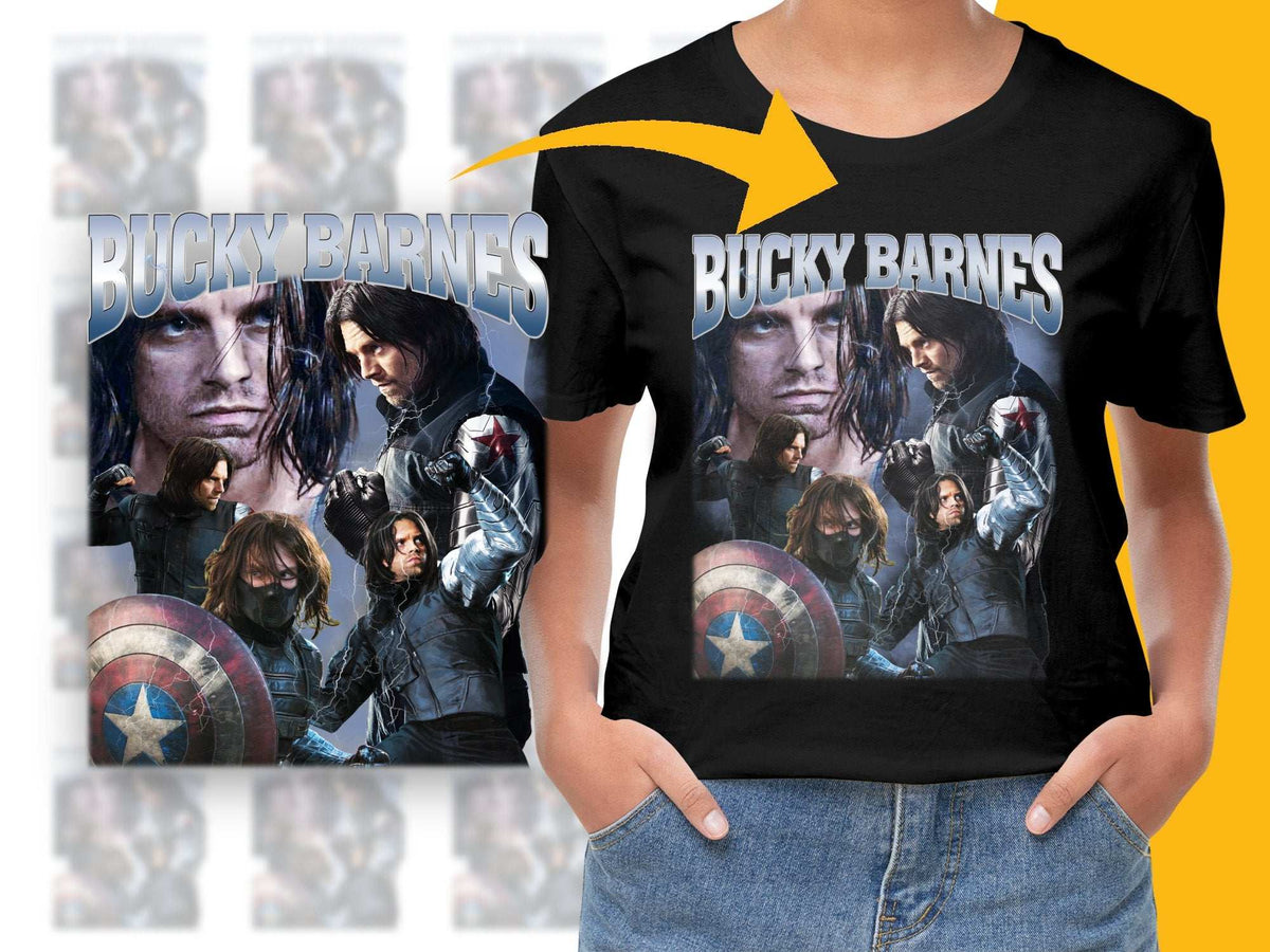 Bucky Barnes T-Shirt, Marvel Superhero Graphic Tee, Movie Fan Gift, Captain America, Unisex Clothing
