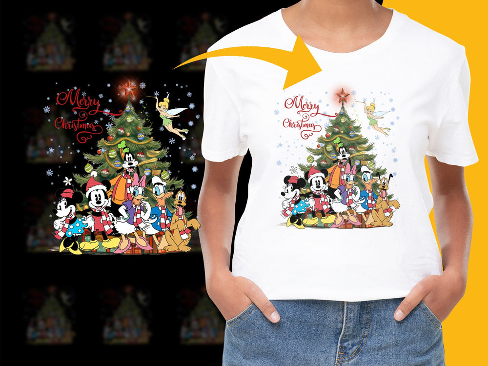 Disney Christmas T-Shirt, Mickey and Friends Holiday Tee, Festive Family Apparel, Gift Idea