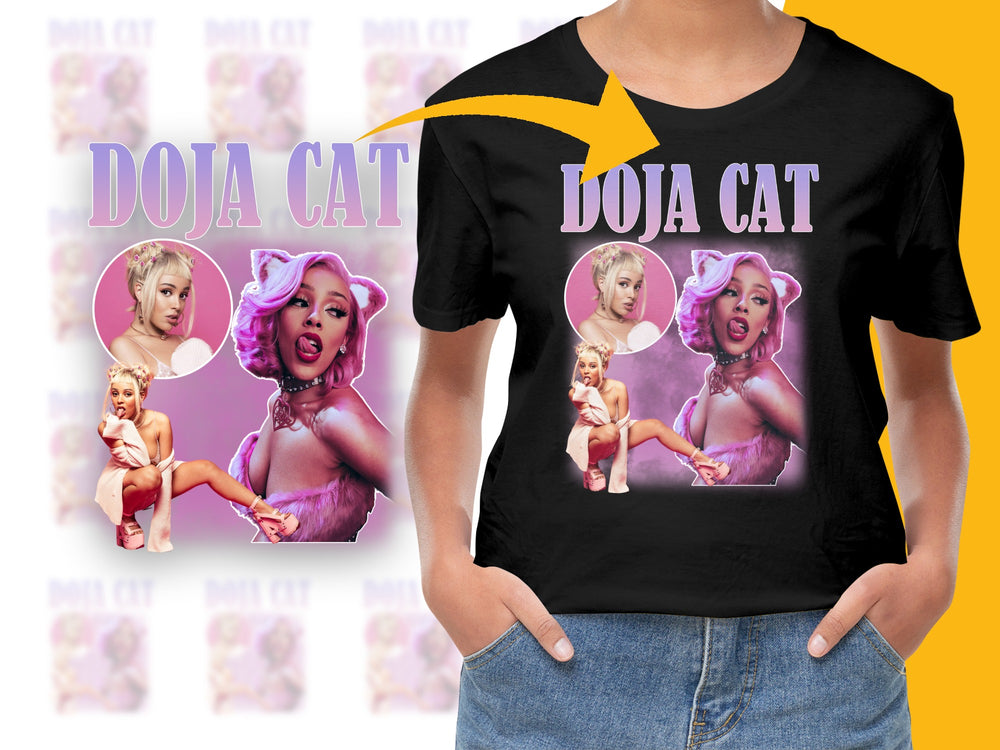 Doja Cat Graphic T-Shirt, Pop Music Fan Tee, Colorful Artist Tribute Top, Stylish Women's Casual Wear