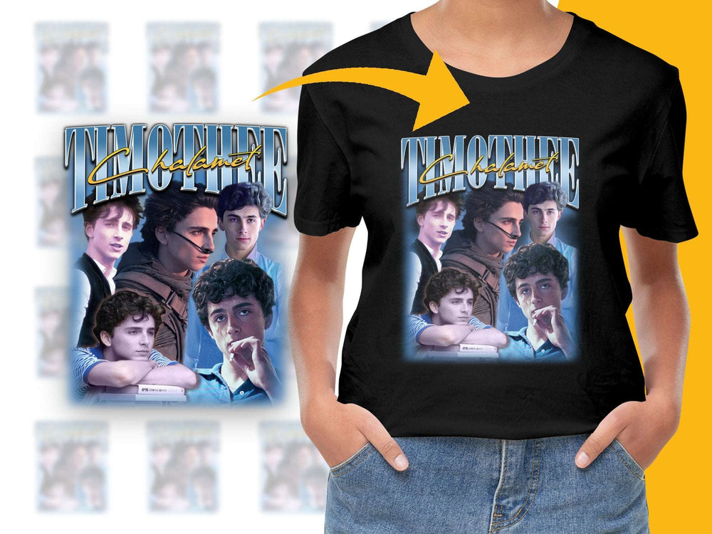 Vintage Timothée Chalamet Graphic T-Shirt, Retro 80s Style Fan Tee, Unisex Casual Fashion Top