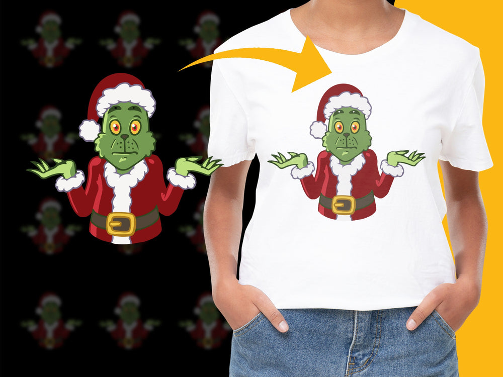 Zombie Santa Claus Christmas T-Shirt, Funny Holiday Graphic Tee, Unique Xmas Gift Idea