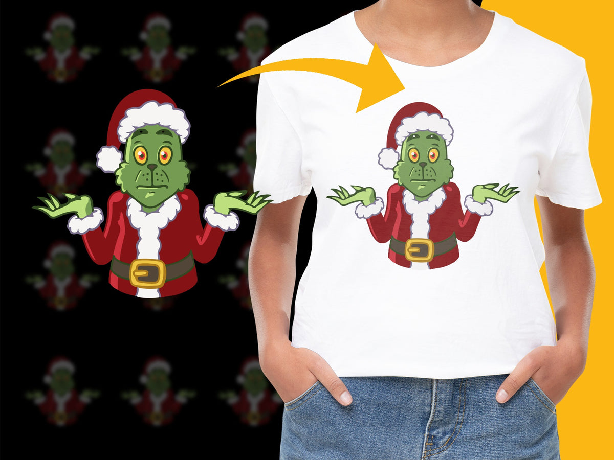 Zombie Santa Claus Christmas T-Shirt, Funny Holiday Graphic Tee, Unique Xmas Gift Idea