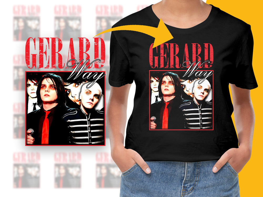 Gerard Way Graphic T-Shirt, Emo Band Tee, Music Fan Merchandise, Rock Style Clothing