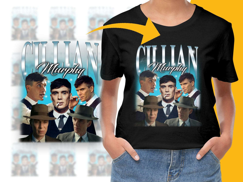 Cillian Murphy Collage T-Shirt, Peaky Blinders Fan Tee, Graphic Actor Portrait Shirt, Multiple Images, Gift for Fans