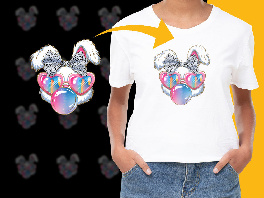 Cute Dalmatian Dog Ears T-Shirt, Colorful Balloon Print, Kids Fashion, Animal Theme Top