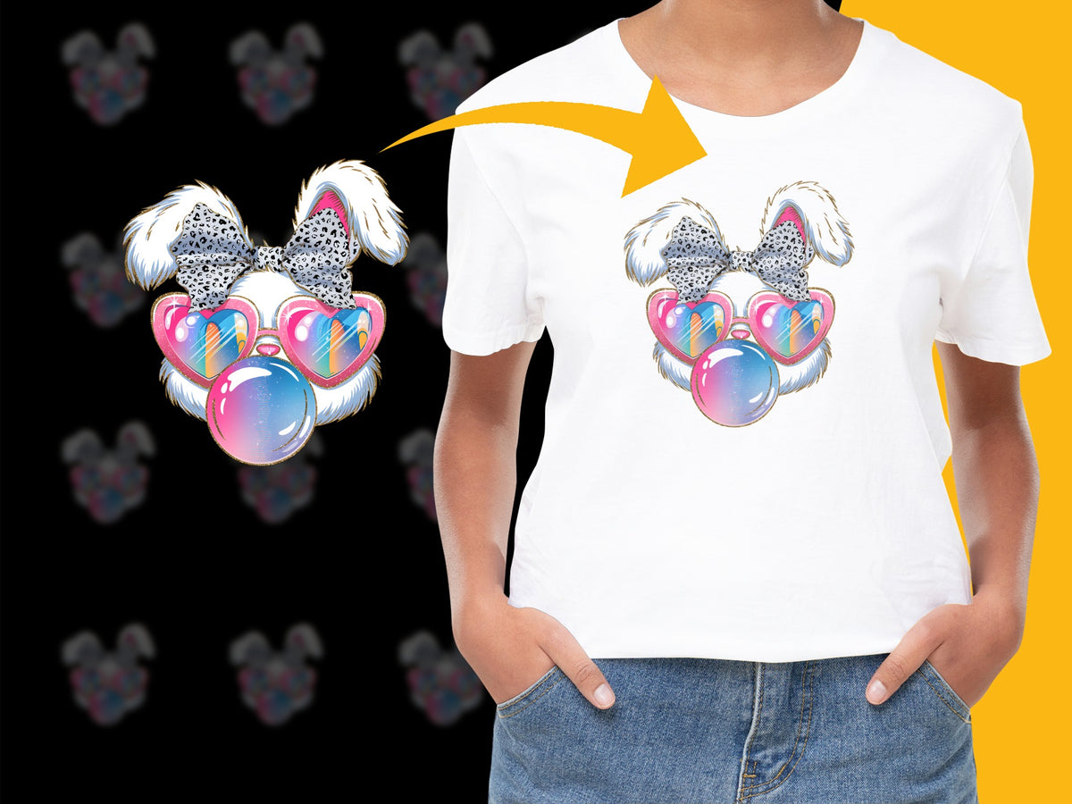 Cute Dalmatian Dog Ears T-Shirt, Colorful Balloon Print, Kids Fashion, Animal Theme Top