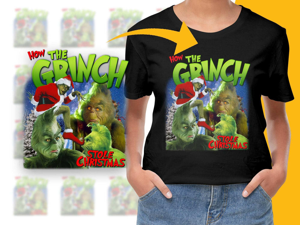 How The Grinch Stole Christmas Graphic T-Shirt, Festive Holiday Tee, Colorful Whimsical Design for All Ages