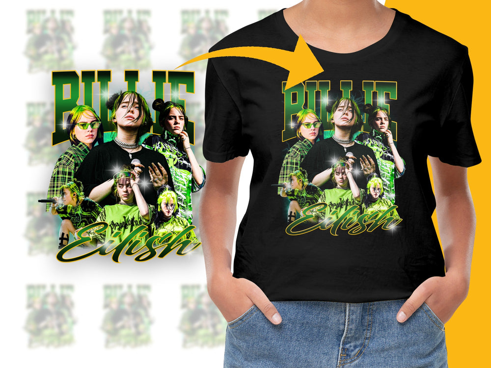 Vintage Punk Rock T-Shirt, Billie Eilish Inspired Graphic Tee, Unisex Band Shirt, Urban Streetwear, Retro Music Fan Apparel