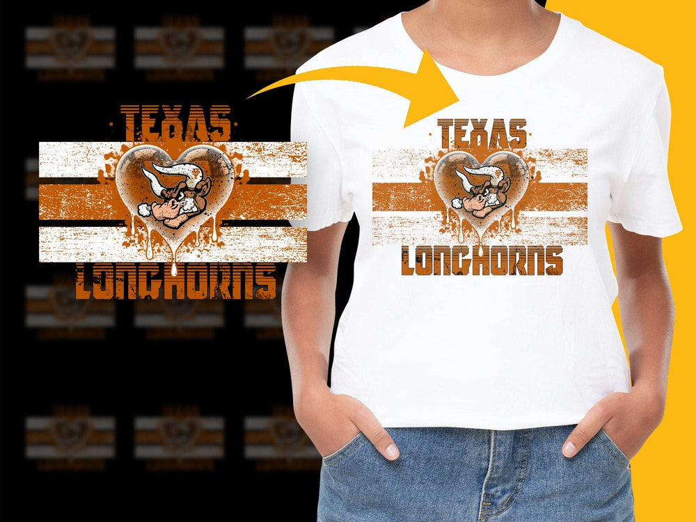 Texas Longhorns T-Shirt Vintage Sports Graphic Tee College Football Fan Apparel Unisex Fashion Top