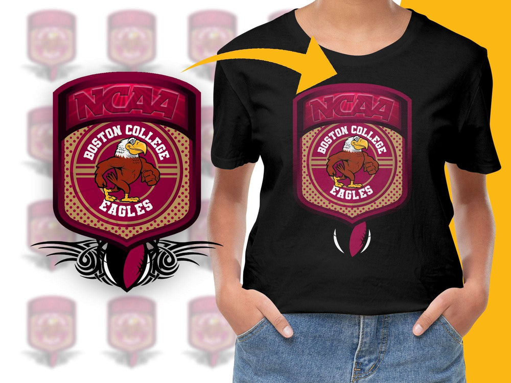 Boston College Eagles NCAA Logo T-Shirt, Unisex Maroon Graphic Tee, College Sports Apparel