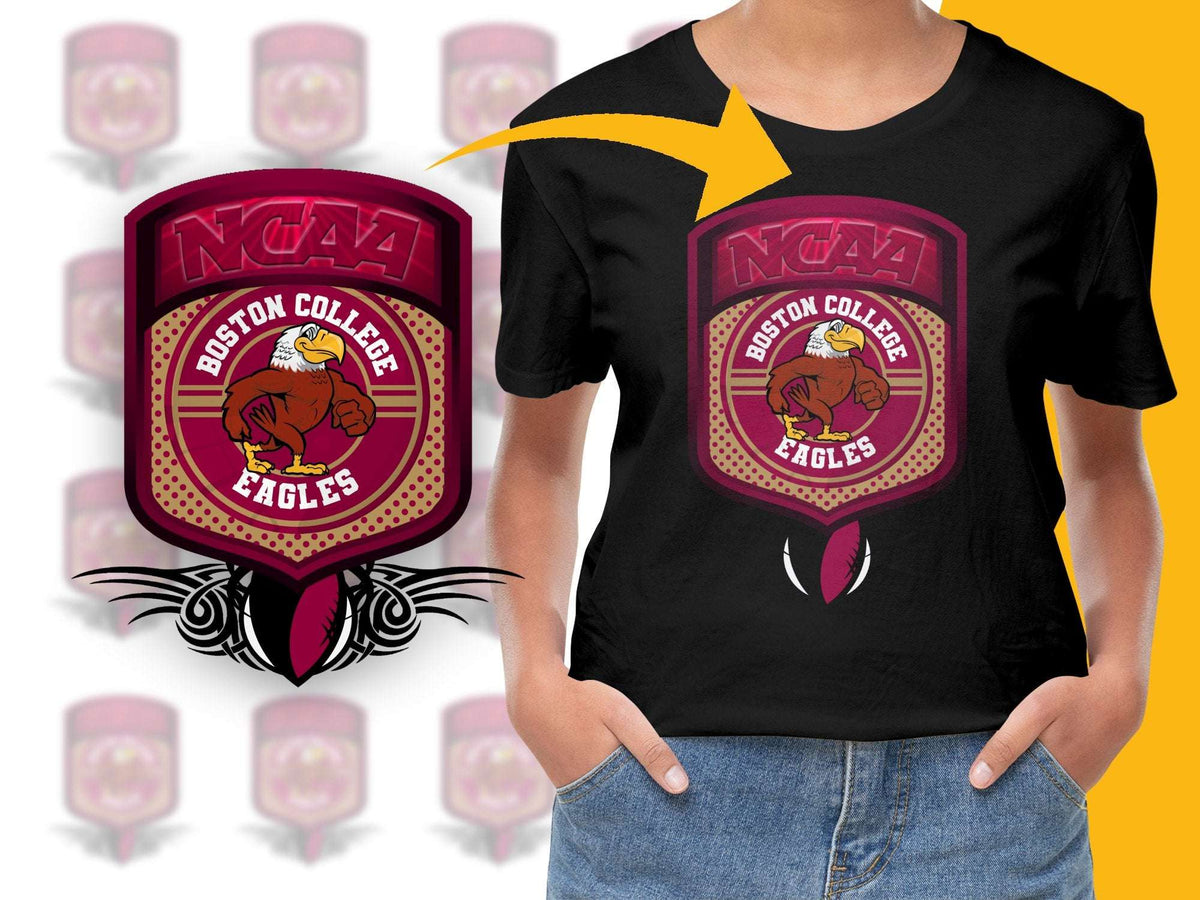 Boston College Eagles NCAA Logo T-Shirt, Unisex Maroon Graphic Tee, College Sports Apparel