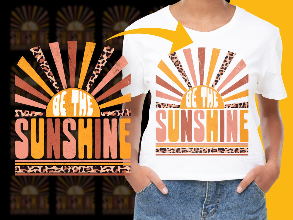 Retro Sunshine Graphic T-Shirt, Vintage Style Be The Sunshine Tee, Bold Typography, Summer Casual Apparel, Unisex Fashion Top