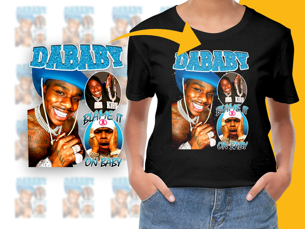 Colorful DaBaby Graphic T-Shirt, Hip Hop Music Tee, Fan Merchandise, Urban Streetwear Style