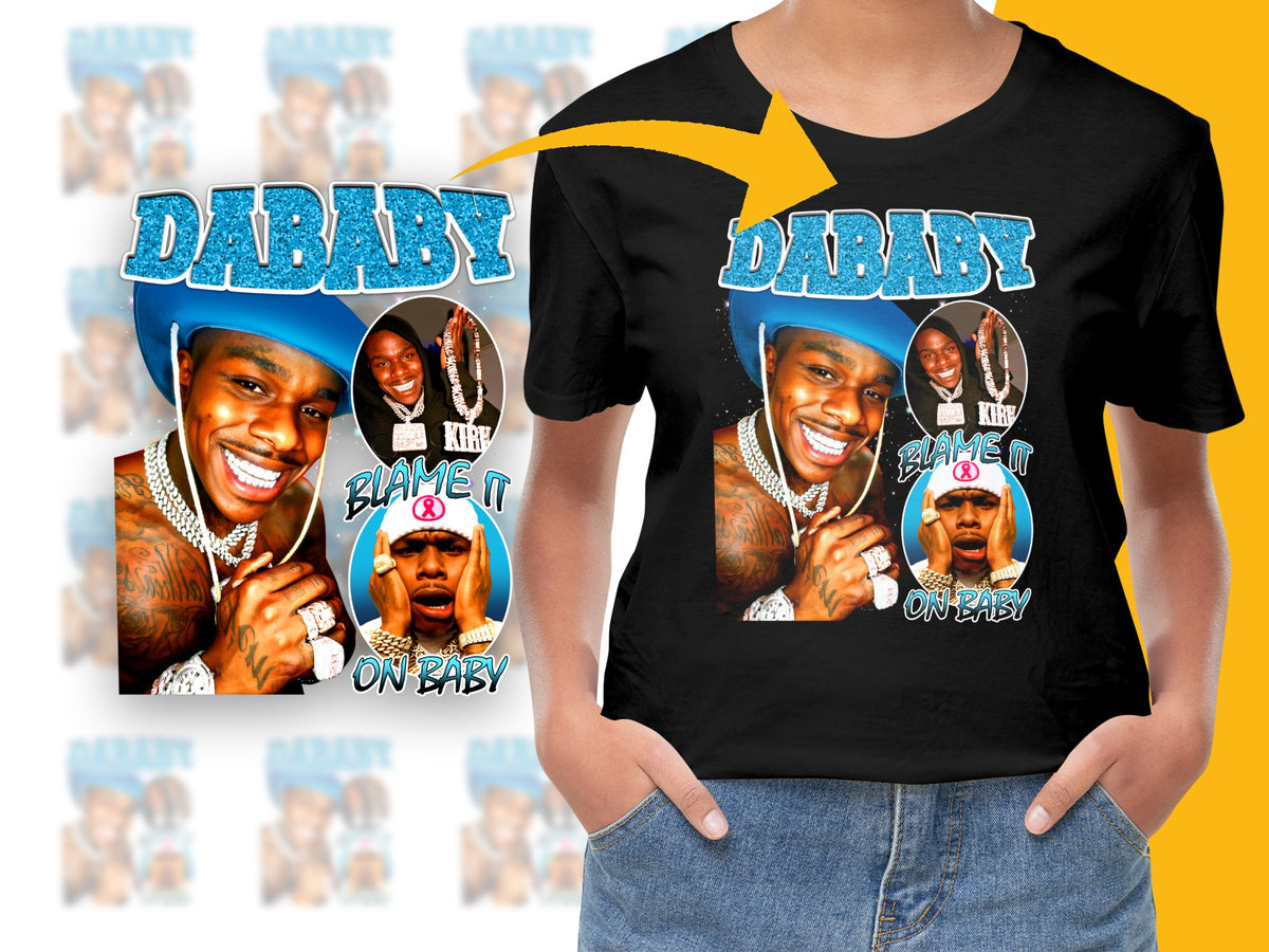 Colorful DaBaby Graphic T-Shirt, Hip Hop Music Tee, Fan Merchandise, Urban Streetwear Style