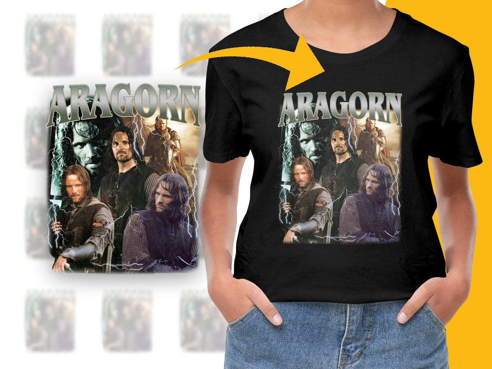 Aragorn Themed T-Shirt, Lord of the Rings Movie Character Tee, Unisex Fantasy Film Apparel