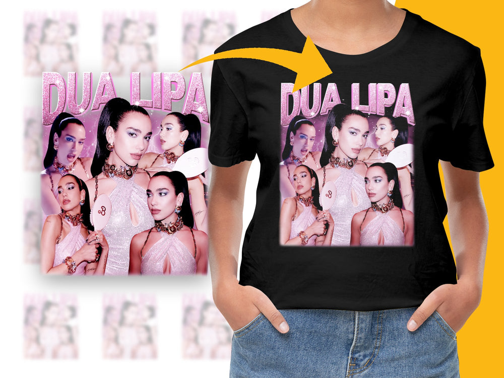 Dua Lipa Fan T-Shirt, Pop Music Star Graphic Tee, Trendy Celebrity Shirt, Cool Casual Apparel