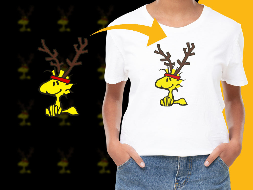 Kids Christmas T-Shirt, Reindeer Antlers Grinch Graphic Tee, Festive Holiday Top, Cute Cartoon Style, Unisex Children's Clothing