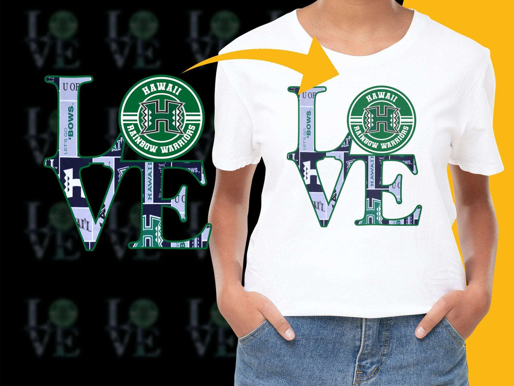 Hawaii Love Graphic T-Shirt, Trendy Summer Travel Tee, Unisex White Casual Top