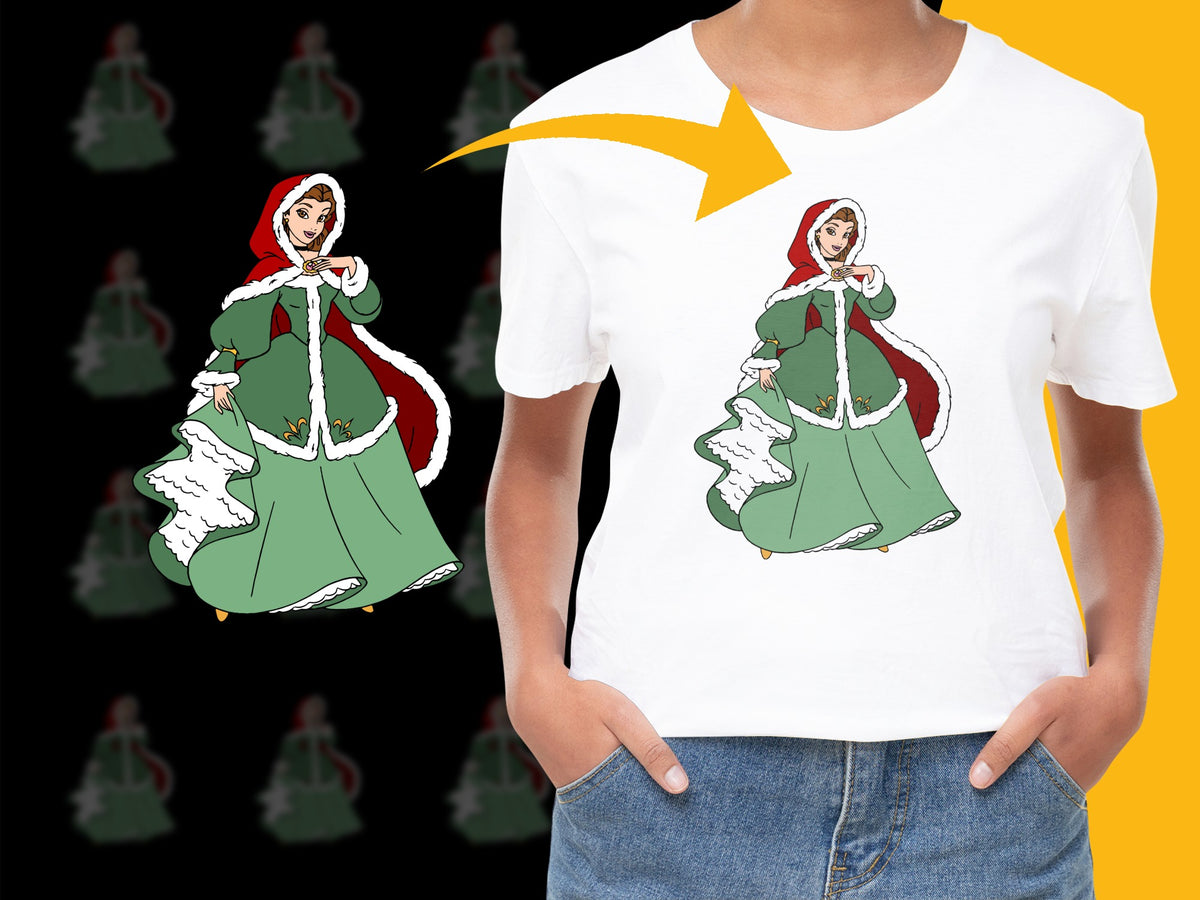 Women's Fairy Tale T-Shirt, Unique Red Riding Hood Graphic Tee, Casual Streetwear, Cotton Top
