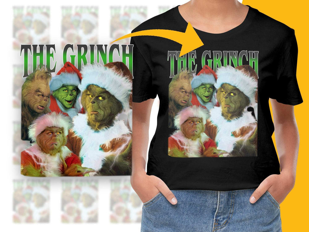 The Grinch Movie Graphic T-Shirt, Classic Christmas Characters Tee, Festive Holiday Apparel for All Ages