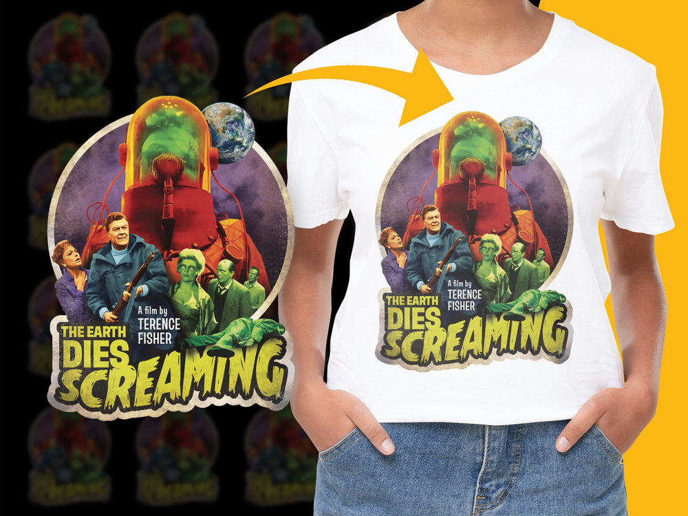 Vintage Sci-Fi Movie T-Shirt, 'The Earth Dies Screaming' Graphic Tee, Retro Film Apparel