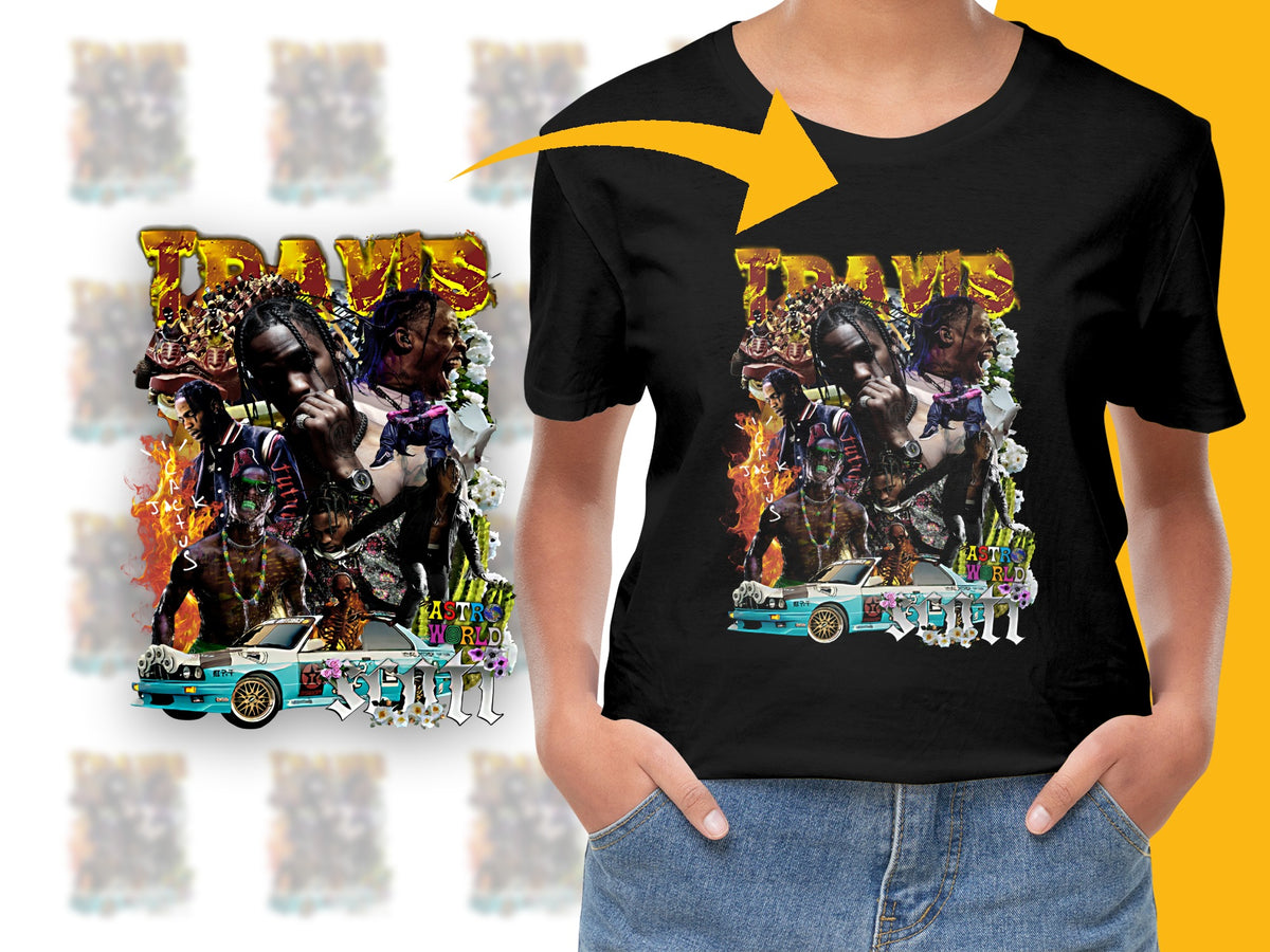 Travis Scott Hip Hop Graphic T-Shirt, Vintage Rap Tee, Urban Streetwear, Music Fan Merchandise, Bold Print Design