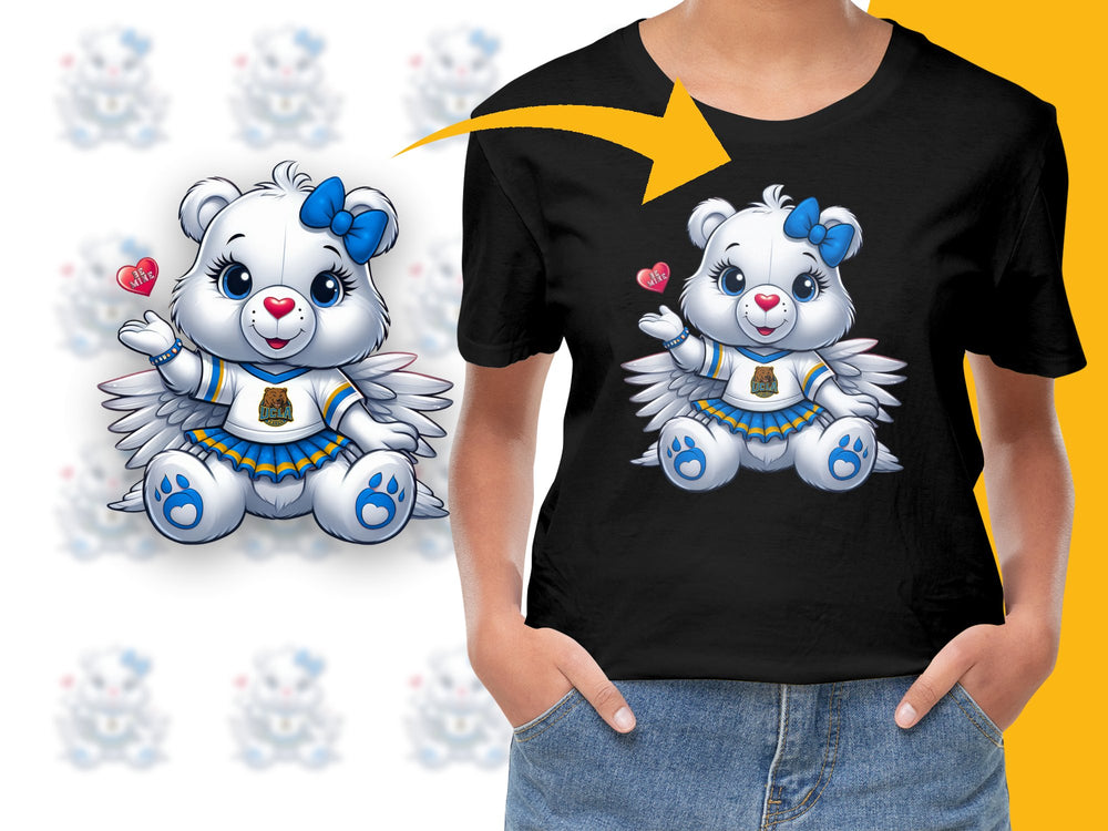 Cute Angel Bear T-Shirt, Kawaii Cartoon Bear with Wings, Graphic Tee for Kids and Adults, Unique Gift Idea