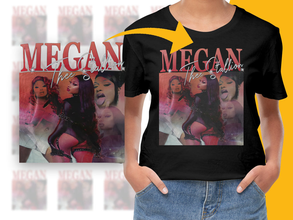 Megan Thee Stallion Graphic Tee, Hip Hop Artist Fan T-Shirt, Trendy Music Pop Culture Top