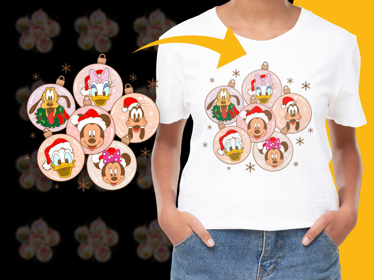 Christmas Mickey Mouse T-Shirt, Disney Holiday Character Tee, Festive Winter Apparel for Family