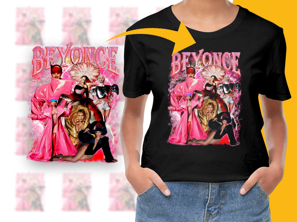 Beyonce Graphic T-Shirt, Pop Icon Black Tee, Music Legend Fan Merch, Gift for Her, Collectible Shirt, Stylish Top, Trendy Design
