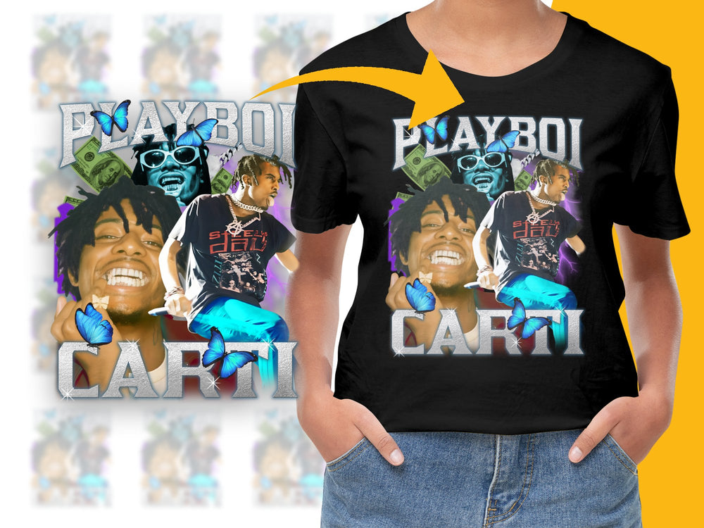 Playboi Carti Graphic T-Shirt, Hip Hop Music Tee, Artist Merch, Black Unisex Cotton Shirt