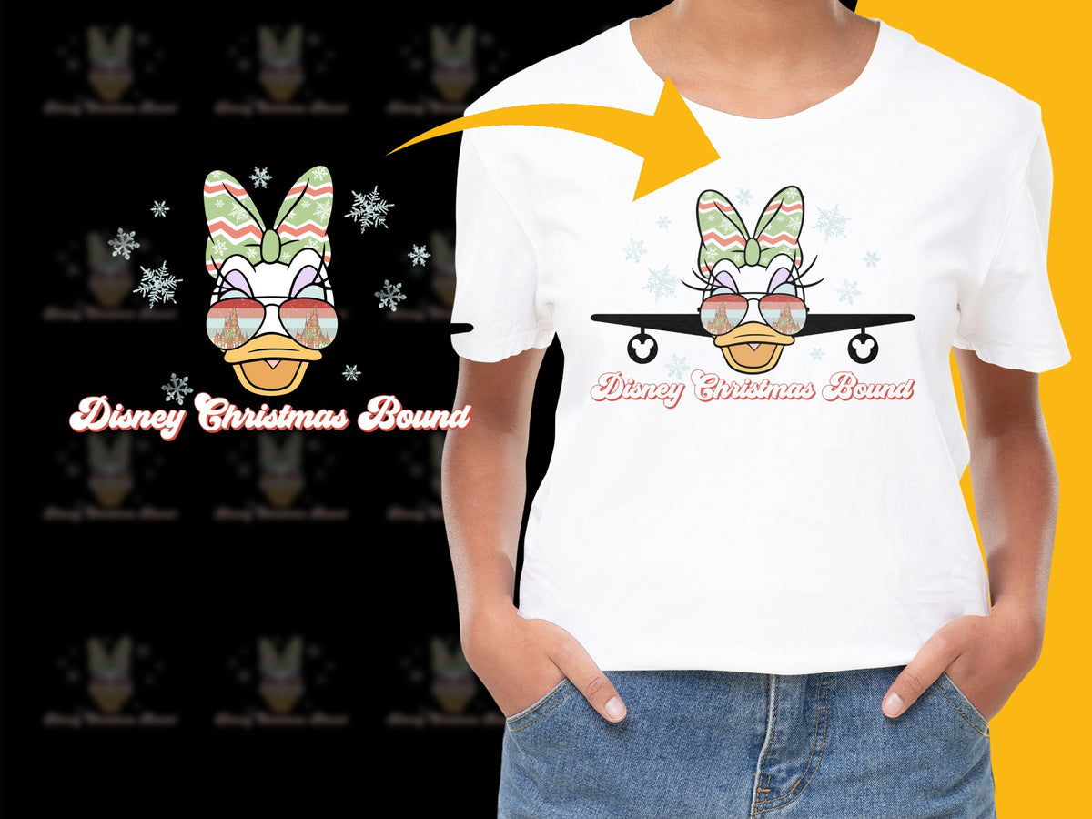 Disney Christmas Bound T-Shirt, Festive Holiday Tee, Cute Minnie Ears, Family Vacation Apparel