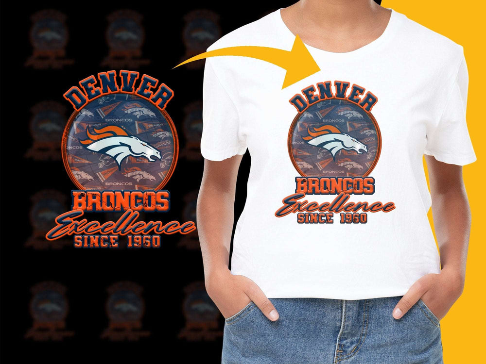 Vintage Denver Broncos T-Shirt, Excellence Since 1960, Retro Sports Fan Tee, Unisex Football Apparel, Gift Idea