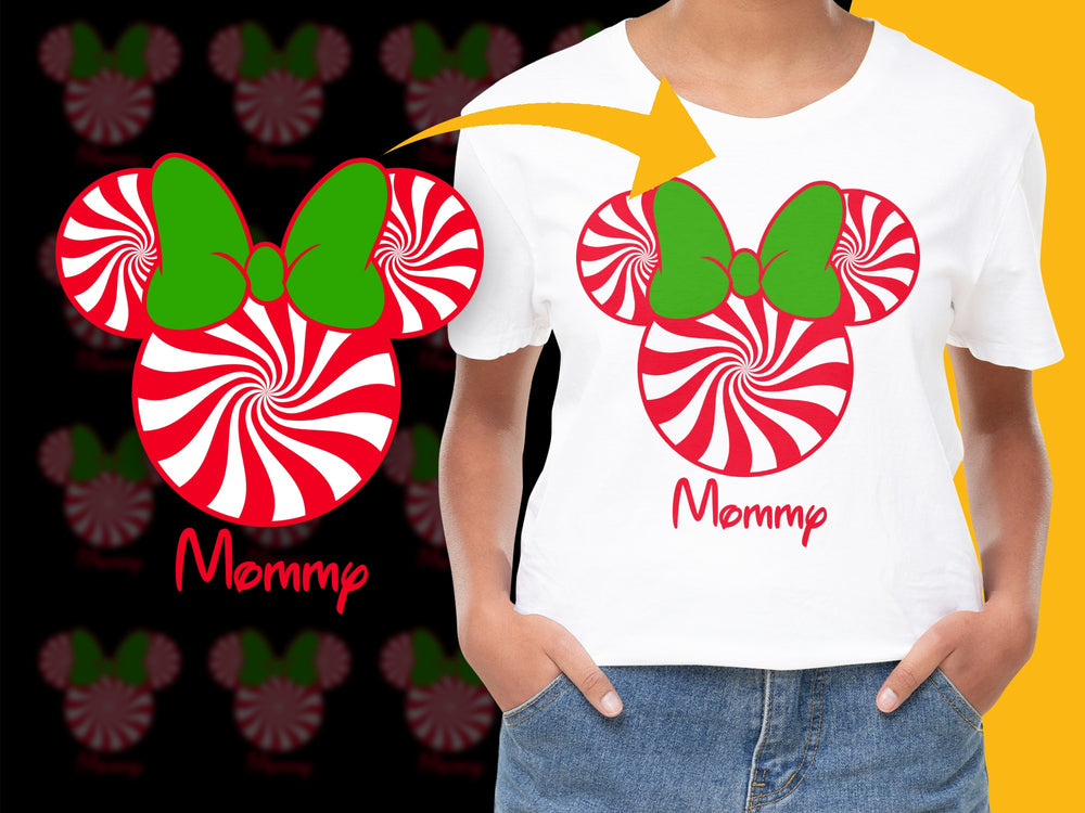 Kid's Custom T-Shirt, Red and White Swirl Design, Personalized Mommy Graphic Tee, Unique Children's Apparel
