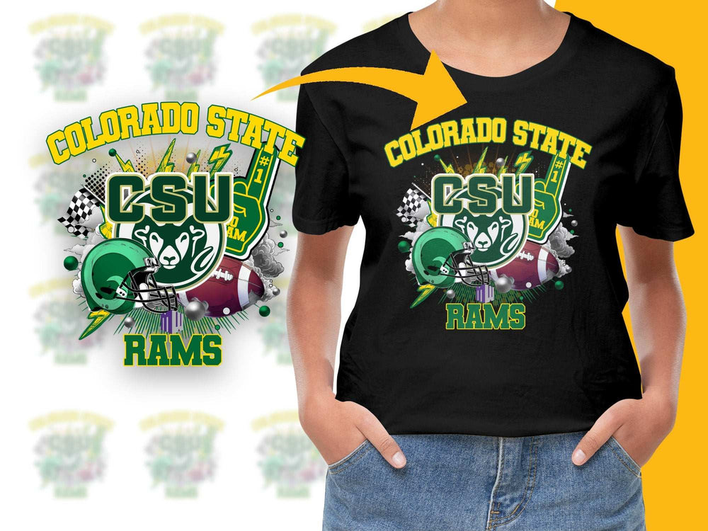 Colorado State Rams Graphic T-Shirt, CSU Sports Fan Tee, College Football Apparel, Trendy School Spirit Shirt
