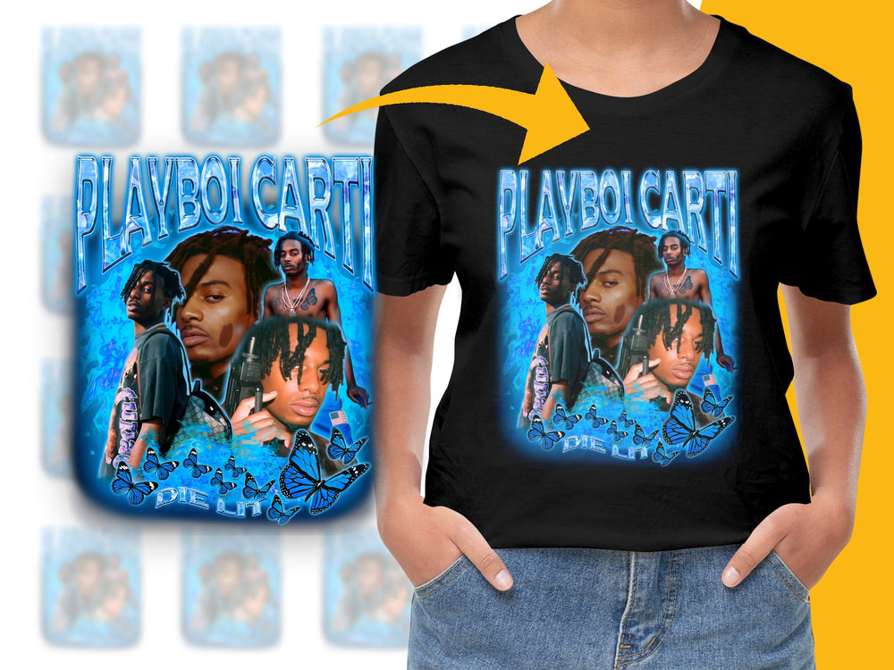 Playboi Carti Graphic T-Shirt, Hip Hop Merch, Music Fan Apparel, Unisex Black Tee, Trendy Artist Shirt, Cool Gift Idea
