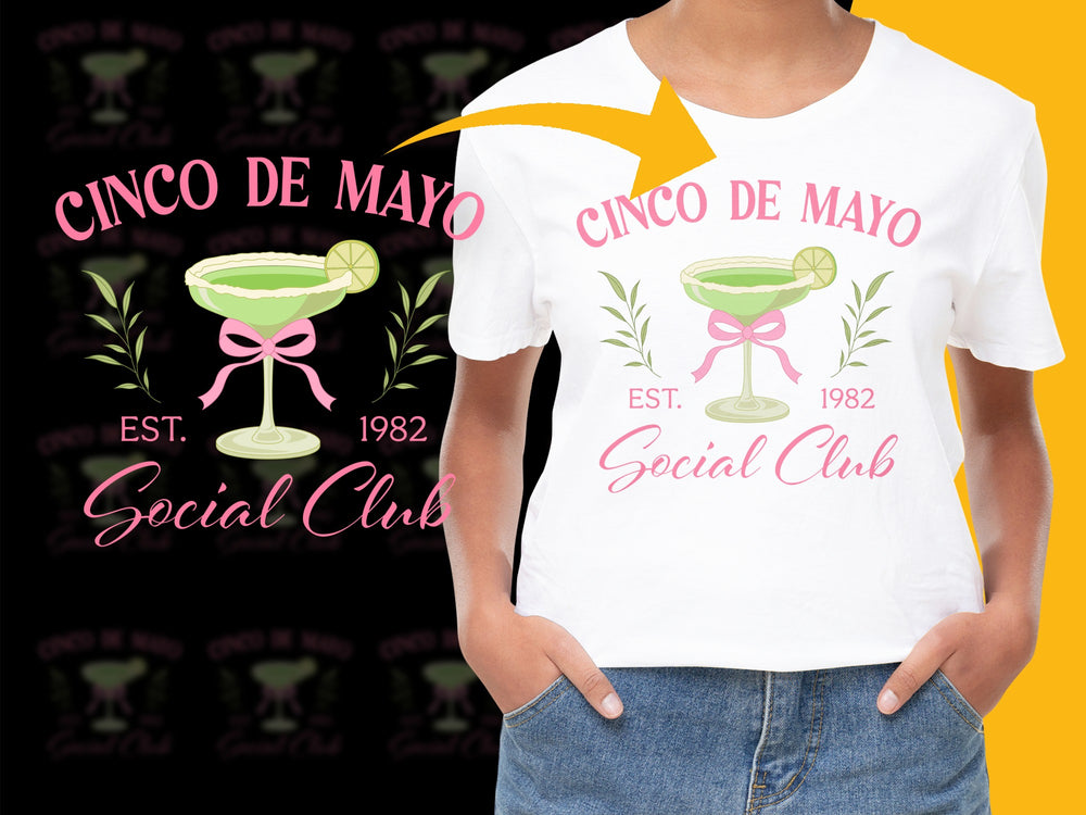 Cinco de Mayo Social Club T-Shirt, Vintage 1982 Margarita Graphic Tee, Festive Mexican Holiday Shirt