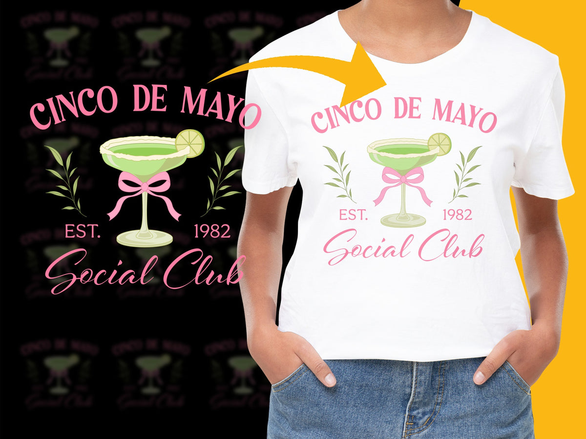 Cinco de Mayo Social Club T-Shirt, Vintage 1982 Margarita Graphic Tee, Festive Mexican Holiday Shirt