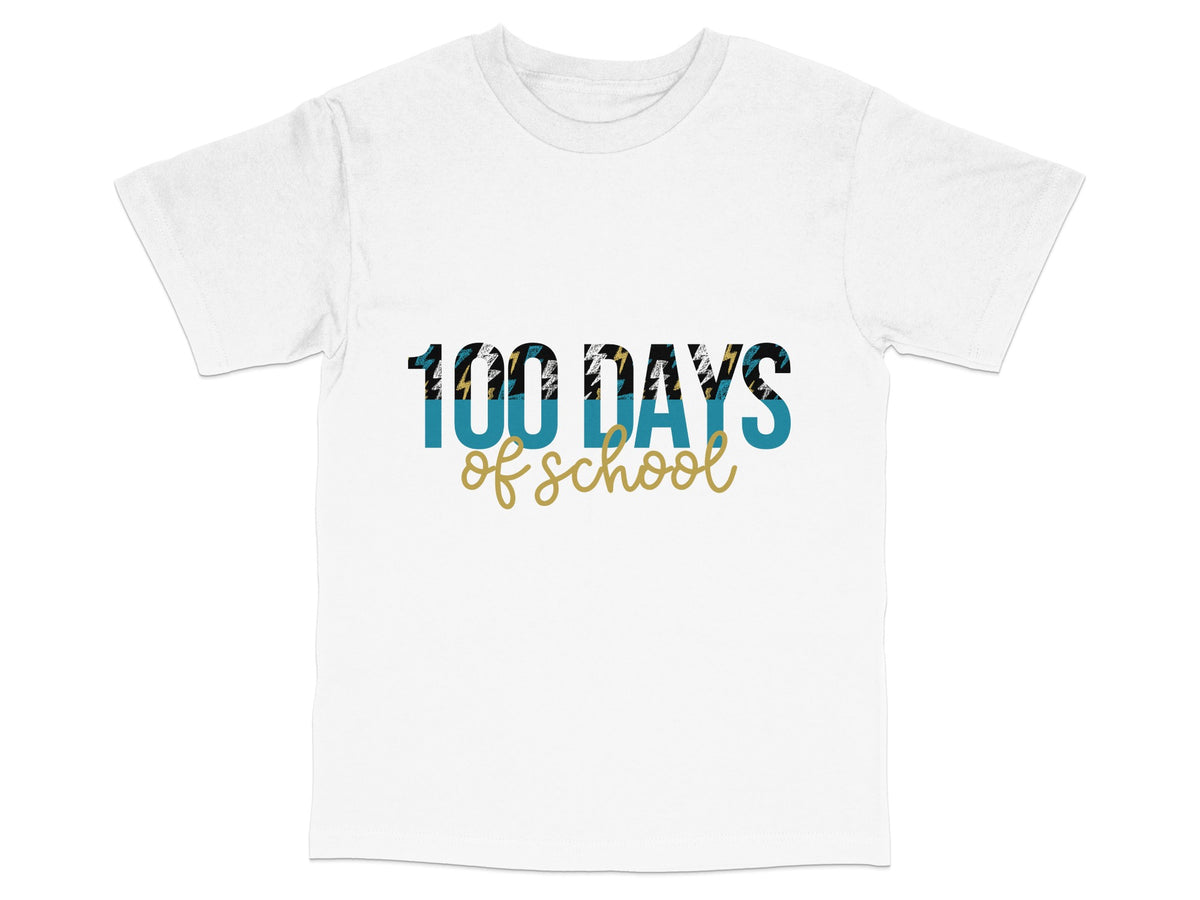 Kids 100 Days of School T-Shirt, Colorful Text Design, Celebratory School Tee, Unisex Childrens Top, Back to School Outfit