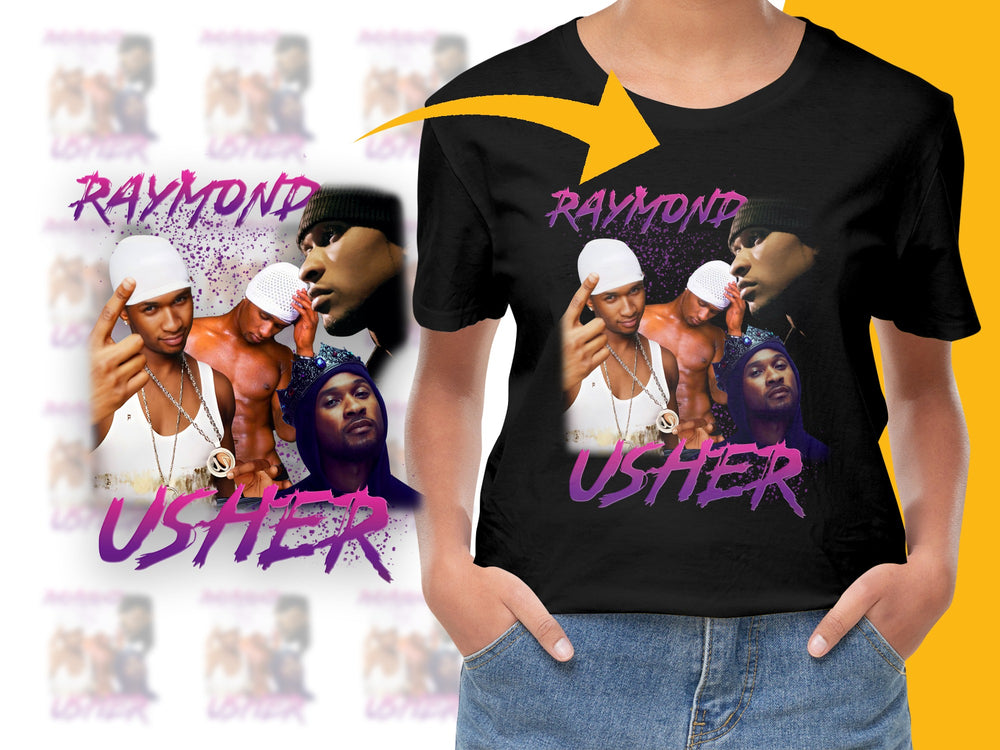 Vintage Usher Raymond Graphic T-Shirt, 90s Hip Hop Tee, Retro Music Artist Shirt, Unisex Fashion Top, Urban Streetwear, Collectible