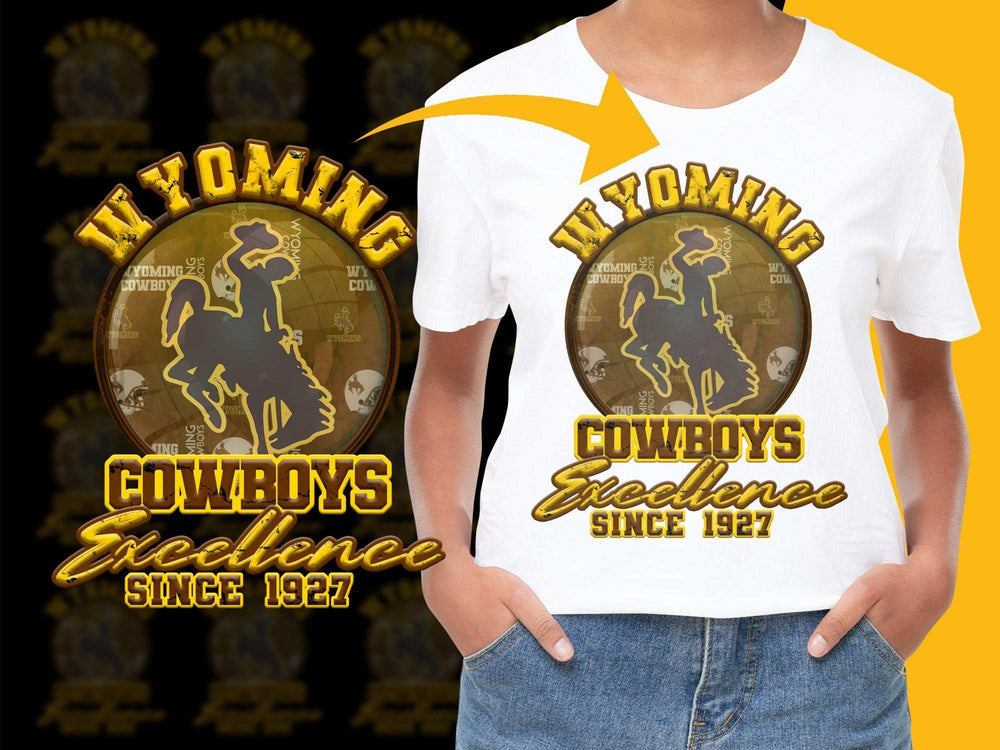 Wyoming Cowboys Excellence T-Shirt, Retro Vintage 1927 Graphic Tee, Unisex Fashion Shirt