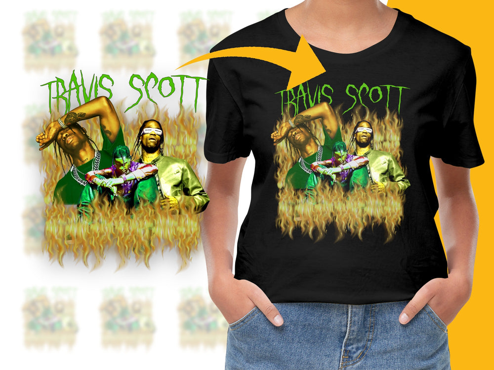 Travis Scott Inspired Graphic T-Shirt, Hip Hop Merch, Urban Streetwear, Trendy Music Artist Tee, Bold Colors, Unisex Fashion Top